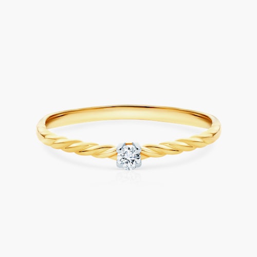 Pierścionek zaręczynowy SAVICKI: złoty, diament